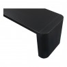 Moe's Home Collection Post Dining Bench in Large Black - Side Closeup Top Angle