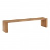 Moe's Home Collection Post Dining Bench in Large Natural - Front Side Angle