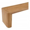 Moe's Home Collection Post Dining Bench in Large Natural - Side Closeup Top Angle