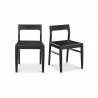 Moe's Home Collection Owing Dining Chair, Black - Set of Two - Set in Front Side Angle