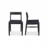 Moe's Home Collection Owing Dining Chair, Black - Set of Two - Set in Angle