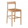 Moe's Home Collection Owing Counter Stool in Oak - Front Side Angle