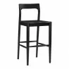 Moe's Home Collection Owing Barstool in Black - Front Side Angle - Moe's Home Collection Owing Barstool in Black - Front Side Angle