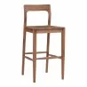 Moe's Home Collection Owing Barstool in Walnut - Front Side Angle - Moe's Home Collection Owing Barstool in Walnut - Front Side Angle