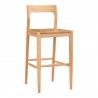 Moe's Home Collection Owing Barstool in Oak - Front Side Angle