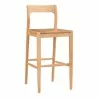 Moe's Home Collection Owing Barstool in Oak - Front Side Angle - Moe's Home Collection Owing Barstool in Oak - Front Side Angle