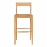 Moe's Home Collection Owing Barstool in Oak - Front Angle - Moe's Home Collection Owing Barstool in Oak - Front Angle