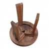 Moe's Home Collection Lund Stool in Walnut - View of Bottom