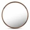 Moe’s Home Collection Alcott Small Round Mirror in Walnut - Moe’s Home Collection Alcott Small Round Mirror in Walnut