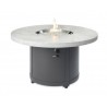 Outdoor Greatroom Company Beacon Chat Fire Table White Onyx Top 20" Burner