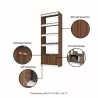 Manhattan Comfort Mid-Century Modern Ratzer Bookcase  Details - Manhattan Comfort Mid-Century Modern Ratzer Bookcase  Details