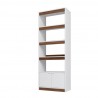 Manhattan Comfort Mid-Century Modern Ratzer Bookcase Front Angle