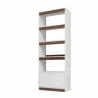 Manhattan Comfort Mid-Century Modern Ratzer Bookcase Front Angle - Manhattan Comfort Mid-Century Modern Ratzer Bookcase Front Angle