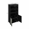Manhattan Comfort Sheridan Modern Cane Bookcase with Adjustable Shelves Black Size - Manhattan Comfort Sheridan Modern Cane Bookcase with Adjustable Shelves Black Size