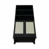 Manhattan Comfort Sheridan Modern Cane Bookcase with Adjustable Shelves Black Bottom - Manhattan Comfort Sheridan Modern Cane Bookcase with Adjustable Shelves Black Bottom