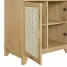 Manhattan Comfort Sheridan Modern Cane Bookcase with Adjustable Shelves Nature Down - Manhattan Comfort Sheridan Modern Cane Bookcase with Adjustable Shelves Nature Down
