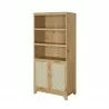 Manhattan Comfort Sheridan Modern Cane Bookcase with Adjustable Shelves Nature Other Side - Manhattan Comfort Sheridan Modern Cane Bookcase with Adjustable Shelves Nature Other Side