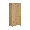 Manhattan Comfort Sheridan Modern Cane Bookcase with Adjustable Shelves Nature Back