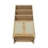Manhattan Comfort Sheridan Modern Cane Bookcase with Adjustable Shelves Nature Bottom - Manhattan Comfort Sheridan Modern Cane Bookcase with Adjustable Shelves Nature Bottom