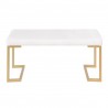 LumiSource Midas Bench - WHITE - Rear / Front - LumiSource Midas Bench - WHITE - Rear / Front