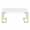 LumiSource Midas Bench - WHITE - Rear / Front - LumiSource Midas Bench - WHITE - Rear / Front