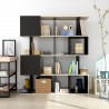 Anderson Teak Alliance Geometric Bookcase - Front and Lifestyle
