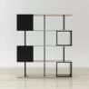 Anderson Teak Alliance Geometric Bookcase - Front and Empty - Anderson Teak Alliance Geometric Bookcase - Front and Empty