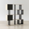 Anderson Teak Alliance Geometric Bookcase - Angled and Empty