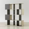 Anderson Teak Alliance Geometric Bookcase - Side Angled Empty - Anderson Teak Alliance Geometric Bookcase - Side Angled Empty