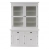 Nova Solo Halifax Glass-Display Hutch Unit - White - Front Angle