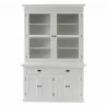 Nova Solo Halifax Glass-Display Hutch Unit - White - Front Angle - Nova Solo Halifax Glass-Display Hutch Unit - White - Front Angle