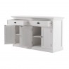 Nova Solo Halifax Glass-Display Hutch Unit - White - Detail