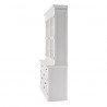 Nova Solo Halifax Glass-Display Hutch Unit - White - Front Side View