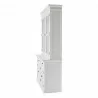 Nova Solo Halifax Glass-Display Hutch Unit - White - Front Side View - Nova Solo Halifax Glass-Display Hutch Unit - White - Front Side View