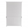 Nova Solo Halifax Glass-Display Hutch Unit - White - Back Angle