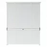 Nova Solo Halifax Mahogany White Distressed Finish Library / Kitchen Hutch with Basket Set and Glass Vitrines - Back Angle  - Nova Solo Halifax Mahogany White Distressed Finish Library / Kitchen Hutch with Basket Set and Glass Vitrines - Back Angle 