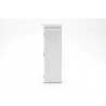 Nova Solo Halifax Mahogany White Distressed Finish Library / Kitchen Hutch with Basket Set and Glass Vitrines - Side Angle 