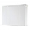 Nova Solo Halifax Mahogany White Distressed Finish Library / Kitchen Hutch with Basket Set and Glass Vitrines - Back Side Angle 
