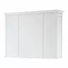 Nova Solo Halifax Mahogany White Distressed Finish Library / Kitchen Hutch with Basket Set and Glass Vitrines - Back Side Angle  - Nova Solo Halifax Mahogany White Distressed Finish Library / Kitchen Hutch with Basket Set and Glass Vitrines - Back Side Angle 