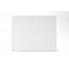 Nova Solo Halifax Mahogany White Distressed Finish Library / Kitchen Hutch with Basket Set and Glass Vitrines - Back Angle 