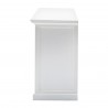 Nova Solo Halifax Mahogany White Distressed Finish Library / Kitchen Hutch with Basket Set and Glass Vitrines - Back Side Angle 