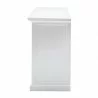 Nova Solo Halifax Mahogany White Distressed Finish Library / Kitchen Hutch with Basket Set and Glass Vitrines - Back Side Angle  - Nova Solo Halifax Mahogany White Distressed Finish Library / Kitchen Hutch with Basket Set and Glass Vitrines - Back Side Angle 