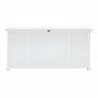 Nova Solo Halifax Mahogany White Distressed Finish Library / Kitchen Hutch with Basket Set and Glass Vitrines - Back Side Angle  - Nova Solo Halifax Mahogany White Distressed Finish Library / Kitchen Hutch with Basket Set and Glass Vitrines - Back Side Angle 