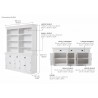 Nova Solo Hutch Bookcase 5 Doors 3 Drawers - Dimension