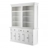 Nova Solo Hutch Bookcase 5 Doors 3 Drawers - Front Side Angle