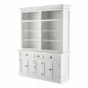 Nova Solo Hutch Bookcase 5 Doors 3 Drawers - Front Side Angle - Nova Solo Hutch Bookcase 5 Doors 3 Drawers - Front Side Angle