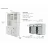 Nova Solo Halifax Buffet Hutch Unit with 2 Adjustable Shelves -Dimension - Nova Solo Halifax Buffet Hutch Unit with 2 Adjustable Shelves -Dimension
