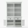 NovaSolo Halifax Buffet Hutch Unit with 6 Shelves - Front Opened Angle - NovaSolo Halifax Buffet Hutch Unit with 6 Shelves - Front Opened Angle