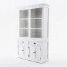 NovaSolo Halifax Buffet Hutch Unit with 6 Shelves - Front Side Angle