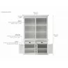 NovaSolo Halifax Buffet Hutch Unit with 6 Shelves - Dimension - NovaSolo Halifax Buffet Hutch Unit with 6 Shelves - Dimension